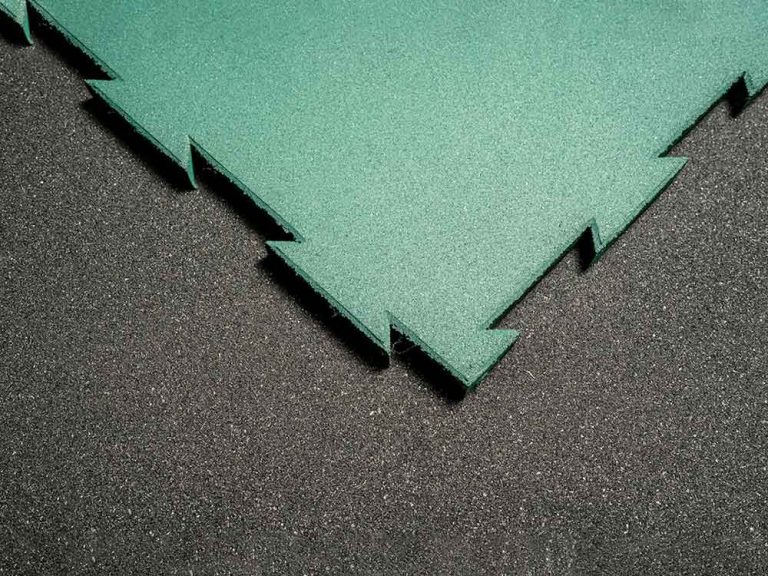 Interlock Rubber Tiles Green